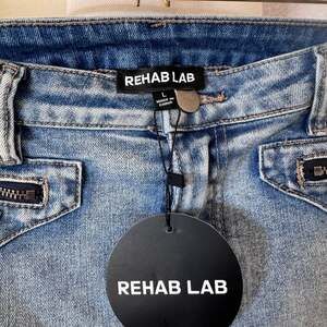 Rehab Lab Two Tone Zipper Mini Skirt